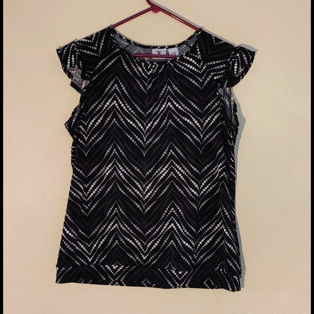 Black Flutter Accent Tank